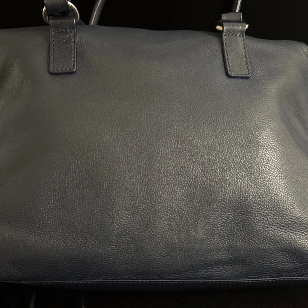 Michael Kors Navy Leather Satchel